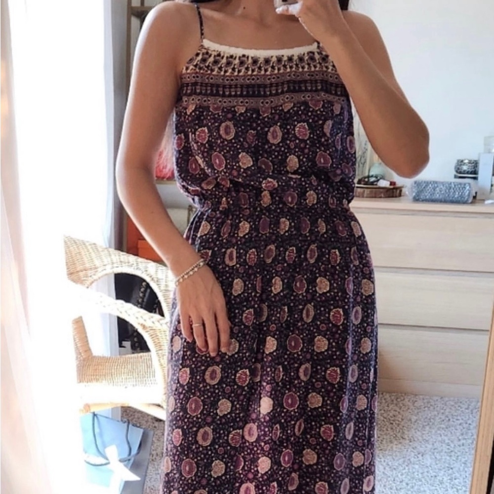 Sea NY printed silk maxi dress.